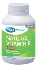 Mega We Care Natural Vitamin E 100 iu 100เม็ด